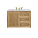 Light Natural Oak / Carrara White - 3 Faucet Holes
