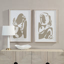 Renwil Cybel 24.1" Wide Wall Art with Wood Frame - Walnut