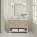Whitewashed Oak / Carrara White - 3 Faucet Holes