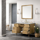 Light Natural Oak / Carrara White - 3 Faucet Holes