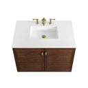 Mid-Century Walnut / White Zeus - 3 Faucet Holes