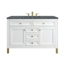 Glossy White / Parisien Bleu - 3 Faucet Holes