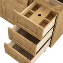 Light Natural Oak / White Zeus - 3 Faucet Holes