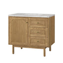 Light Natural Oak / Eternal Jasmine Pearl - 3 Faucet Holes