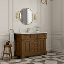 Honey Oak / White Zeus - 1 Faucet Hole