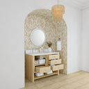 Sunwashed Oak / White Zeus - 1 Faucet Hole
