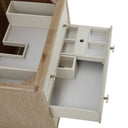 Sunwashed Oak with Embossed Shagreen Drawer Fronts / White Zeus - 3 Faucet Holes