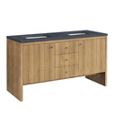 Light Natural Oak / Charcoal Soapstone - 3 Faucet Holes
