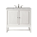Glossy White / Victorian Silver - 3 Faucet Holes