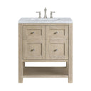 Whitewashed Oak / Carrara White - 3 Faucet Holes