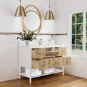 Polished White and Light Mappa Burl / White Zeus - 1 Faucet Hole