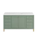 Smokey Celadon / White Zeus - 3 Faucet Holes