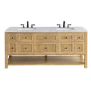 Light Natural Oak / Carrara White - 3 Faucet Holes