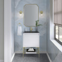 Glossy White / Champagne Brass / Charcoal Black - 1 Faucet Hole