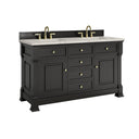 Black Onyx / Victorian Silver - 3 Faucet Holes