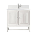 Glossy White / White Zeus - 1 Faucet Hole