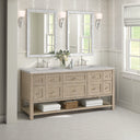 Whitewashed Oak / Eternal Jasmine Pearl - 3 Faucet Holes