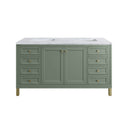 Smokey Celadon / Carrara White - 3 Faucet Holes