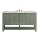 Smokey Celadon / Carrara White - 3 Faucet Holes