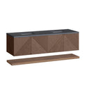 Chestnut / Charcoal Soapstone - 3 Faucet Holes