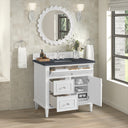 Bright White / Charcoal Soapstone - 3 Faucet Holes