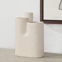 Renwil Fontaine Indoor Ceramic Vase - Te xtured Matte Ivory
