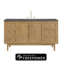 Light Natural Oak / Parisien Bleu - 3 Faucet Holes