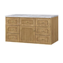 Light Natural Oak / Carrara White - 3 Faucet Holes