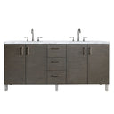 Silver Oak / Carrara White - 3 Faucet Holes