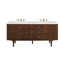 Mid-Century Walnut / White Zeus - 3 Faucet Holes