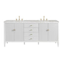 Bright White / Victorian Silver - 3 Faucet Holes