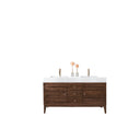 Mid-Century Walnut / Glossy White - 1 Faucet Hole