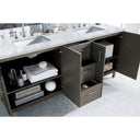 Silver Oak / Carrara White - 3 Faucet Holes