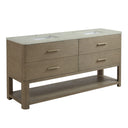 Pebble Oak / Victorian Silver - 3 Faucet Holes
