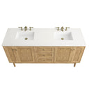 Light Natural Oak / White Zeus - 3 Faucet Holes