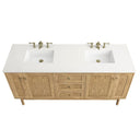 Light Natural Oak / White Zeus - 3 Faucet Holes