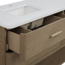 Pebble Oak / White Zeus - 1 Faucet Hole