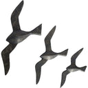 Renwil Skyward 3 Piece Wide Wall Art - Charcoal