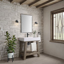 Weathered Timber / Glossy White