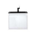 Glossy White / Charcoal Black - 1 Faucet Hole