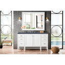 Glossy White / Charcoal Soapstone - 3 Faucet Holes