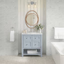 Serenity Blue / Carrara White - 3 Faucet Holes