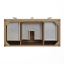 Sunwashed Oak with Embossed Shagreen Drawer Fronts / White Zeus - 3 Faucet Holes
