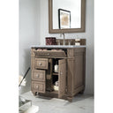 Whitewashed Walnut / Carrara White - 3 Faucet Holes