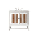Glossy White / Carrara White - 3 Faucet Holes
