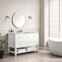 Bright White / Victorian Silver - 3 Faucet Holes