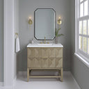 Pebble Oak / White Zeus - 3 Faucet Holes