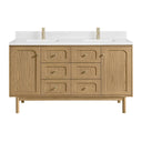 Light Natural Oak / White Zeus - 1 Faucet Hole