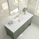 Smokey Celadon / White Zeus - 3 Faucet Holes