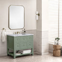 Smokey Celadon / Carrara White - 3 Faucet Holes